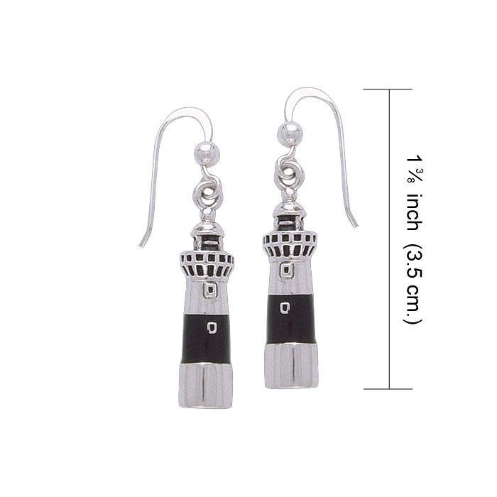 Atlantic City Lighthouse Sterling Silver Hook Earring