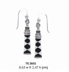 Cape Lookout Lighthouse Silver Silver Earrings