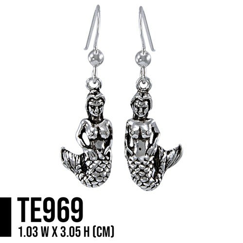 Mermaid Sterling Silver Earrings