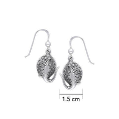 Stingray Sterling Silver Hook Earrings