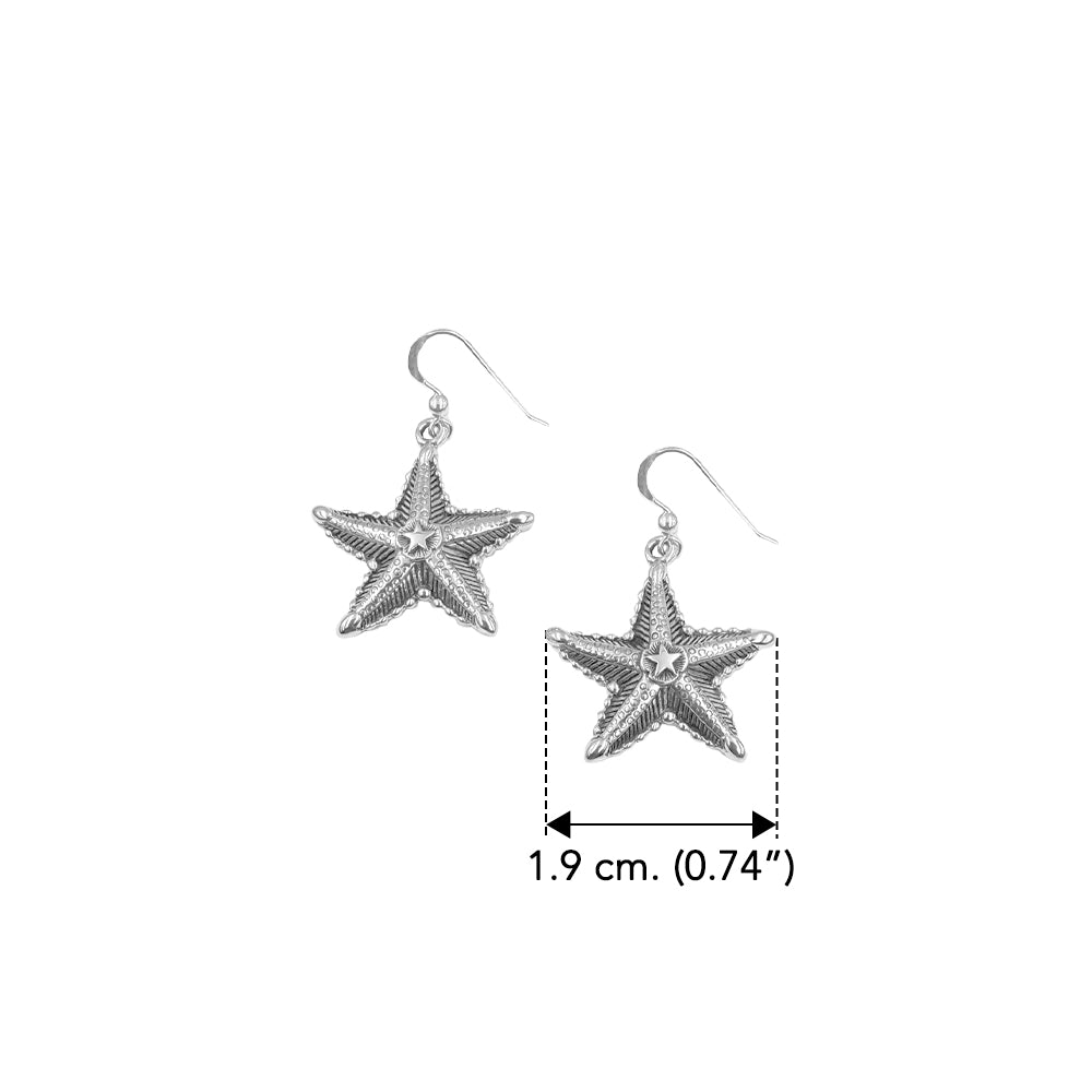 DiveSilver Starfish Sterling Silver Earrings TER2194