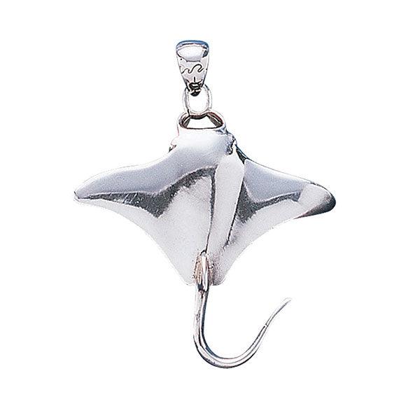 Large Manta Ray Silver Pendant TP1011 - Jewelry