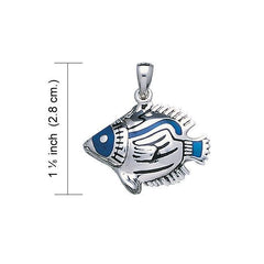 Raccon Butterfly Fish Sterling Silver Pendant