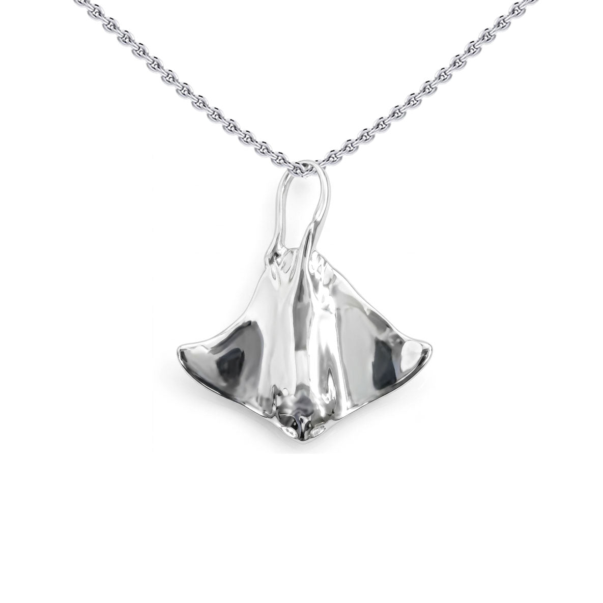 DiveSilver Stingray Sterling Silver Slider Pendant TP2366