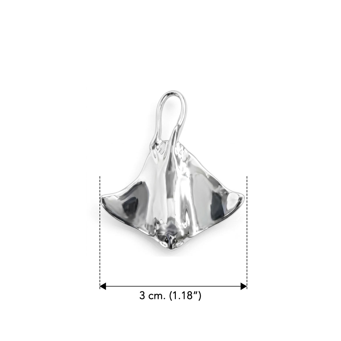 DiveSilver Stingray Sterling Silver Slider Pendant TP2366