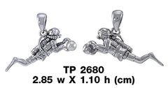 Sport Diver Sterling Silver With Synthetic Perl Pendant TP2680