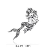 Seaside Mermaid Movable Silver Pendant With Gemstone TP2696