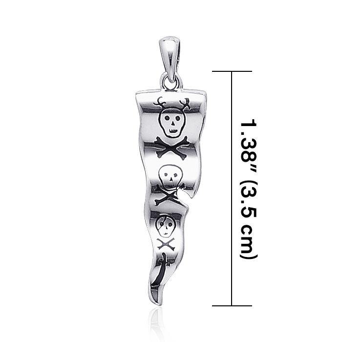 Francis Drake Flag Of Pirate T Sterling Silver Pendant