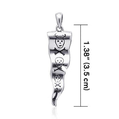 Francis Drake Flag Of Pirate T Sterling Silver Pendant
