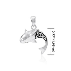 Celtic Shark Sterling Silver Pendant