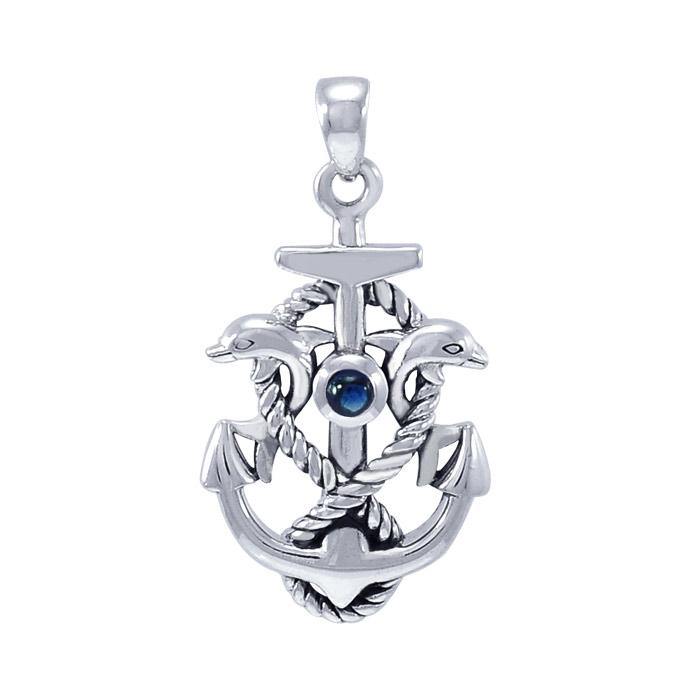 Anchor with Rope and Dolphin TPD4051 - Jewelry