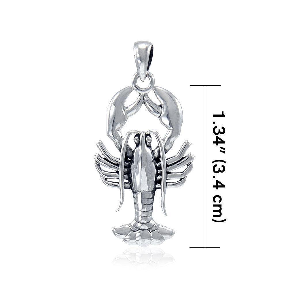 Lobster Sterling Silver Pendant TPD4380