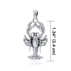 Lobster Sterling Silver Pendant TPD4380