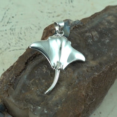 Manta Ray Sterling Silver Pendant