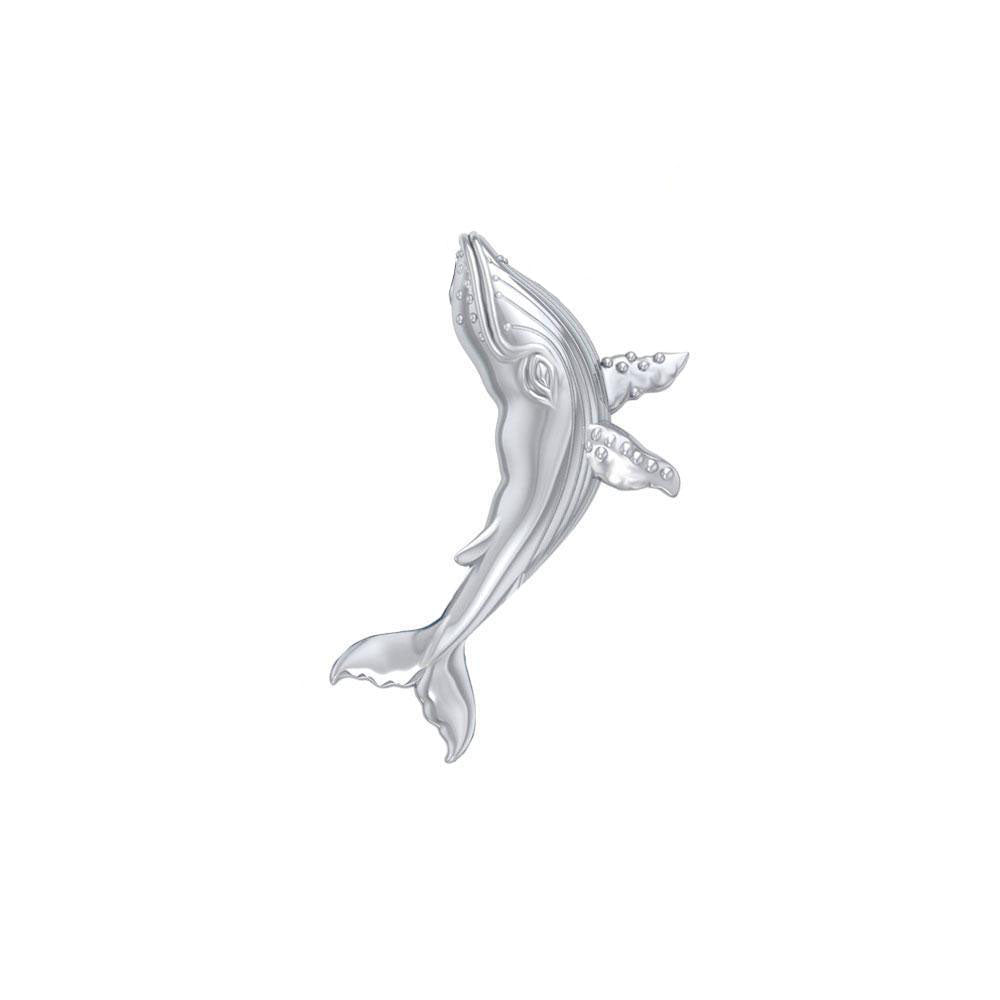 Sterling Silver Humpback Whale Pendant