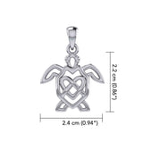 Celtic Turtle And Heart Pendant TPD6081
