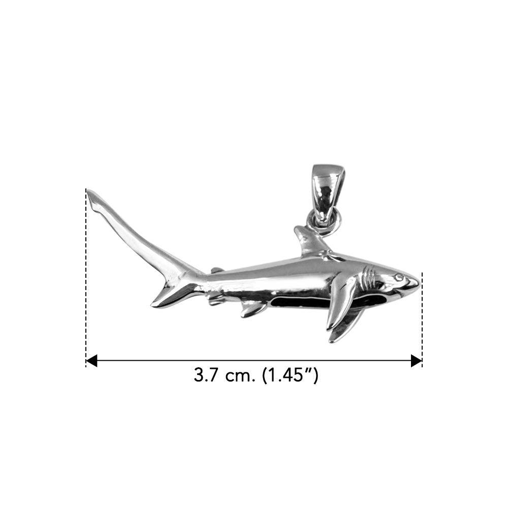 Thresher Shark Sterling Silver Pendant by DiveSilver TPD6232