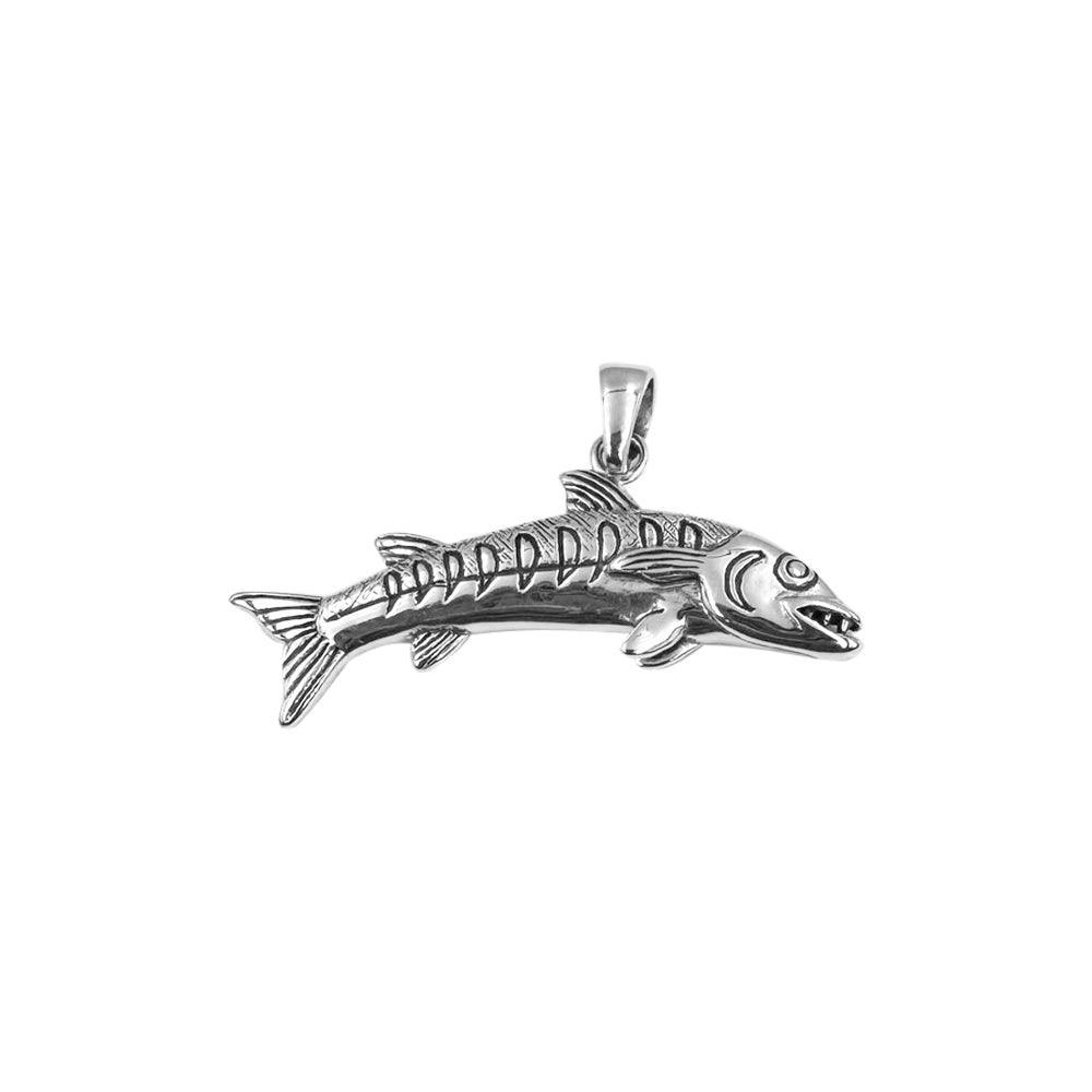 Barracudas Fish Sterling Silver Pendant by DiveSilver