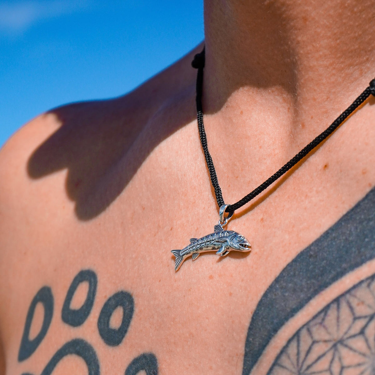 Barracudas Fish Sterling Silver Pendant by DiveSilver