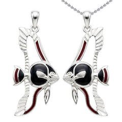 Pinnate Batfish Sterling Silver Pendant with Enamel TPD6235