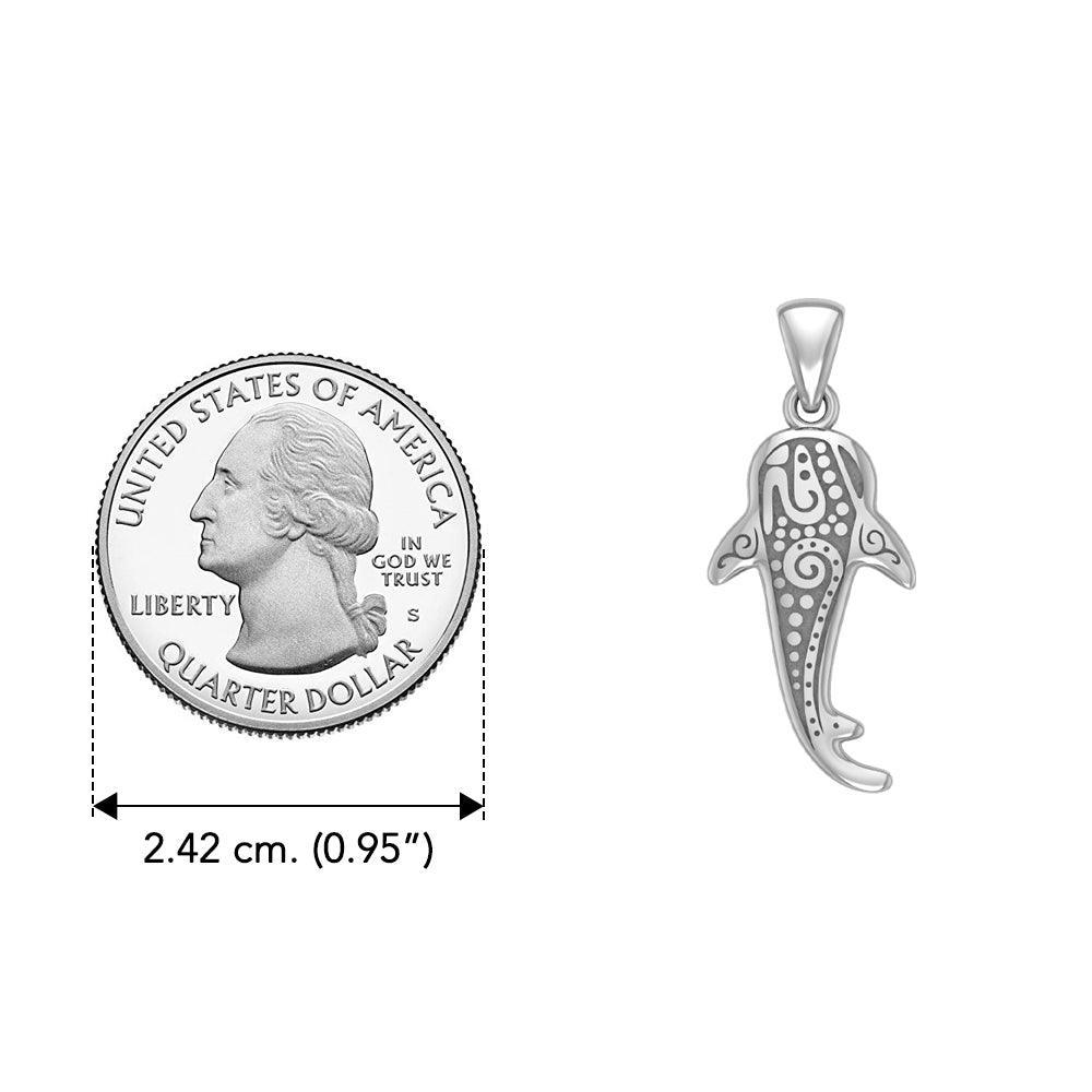 Small Oboriginal Whale Shark Silver Pendant By DiveSilver