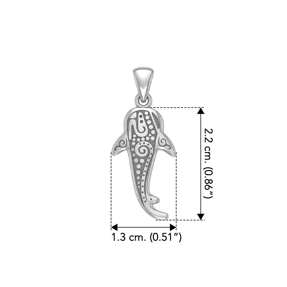 Small Oboriginal Whale Shark Silver Pendant By DiveSilver