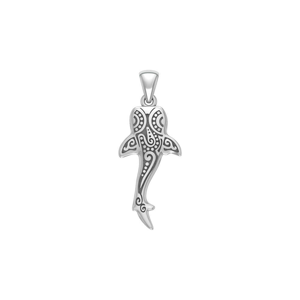 Large Oboriginal Whale Shark Silver Pendant By DiveSilver