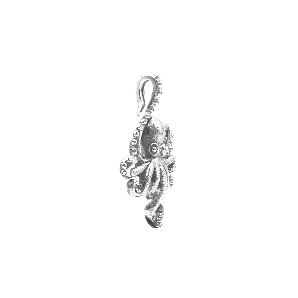 Octopus Sterling Silver Pendant with Hidden Bale TPD6285