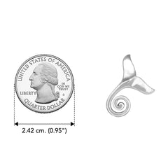 DiveSilver Wave Whale Tail Sterling Silver Pendant TPD6312