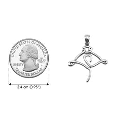 Manta Ray Minimal One Line Sterling Silver Pendant TPD6369