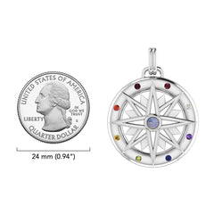 Wander through my compass ~ Sterling Silver Pendant Jewelry and gemstone TPD683