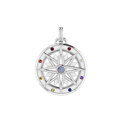 Wander through my compass ~ Sterling Silver Pendant Jewelry and gemstone TPD683