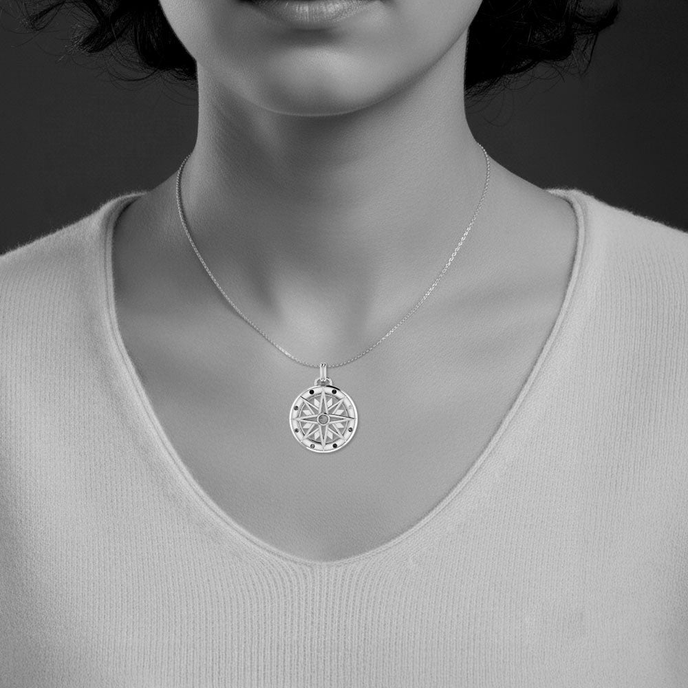 Wander through my compass ~ Sterling Silver Pendant Jewelry and gemstone TPD683