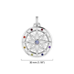 Wander through my compass ~ Sterling Silver Pendant Jewelry and gemstone TPD683