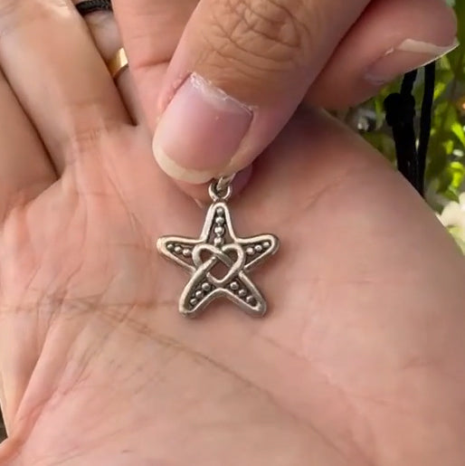 Starfish with Celtic Heart Sterling Silver Pendant