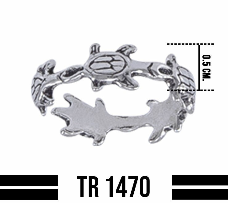Bale of Sea TurtlesSterling Silver Toe Ring