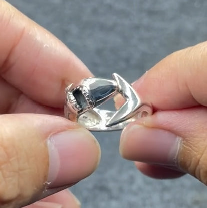 Great White Shark Sterling Silver Ring