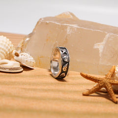 Starfish and Seashell Ring TR246