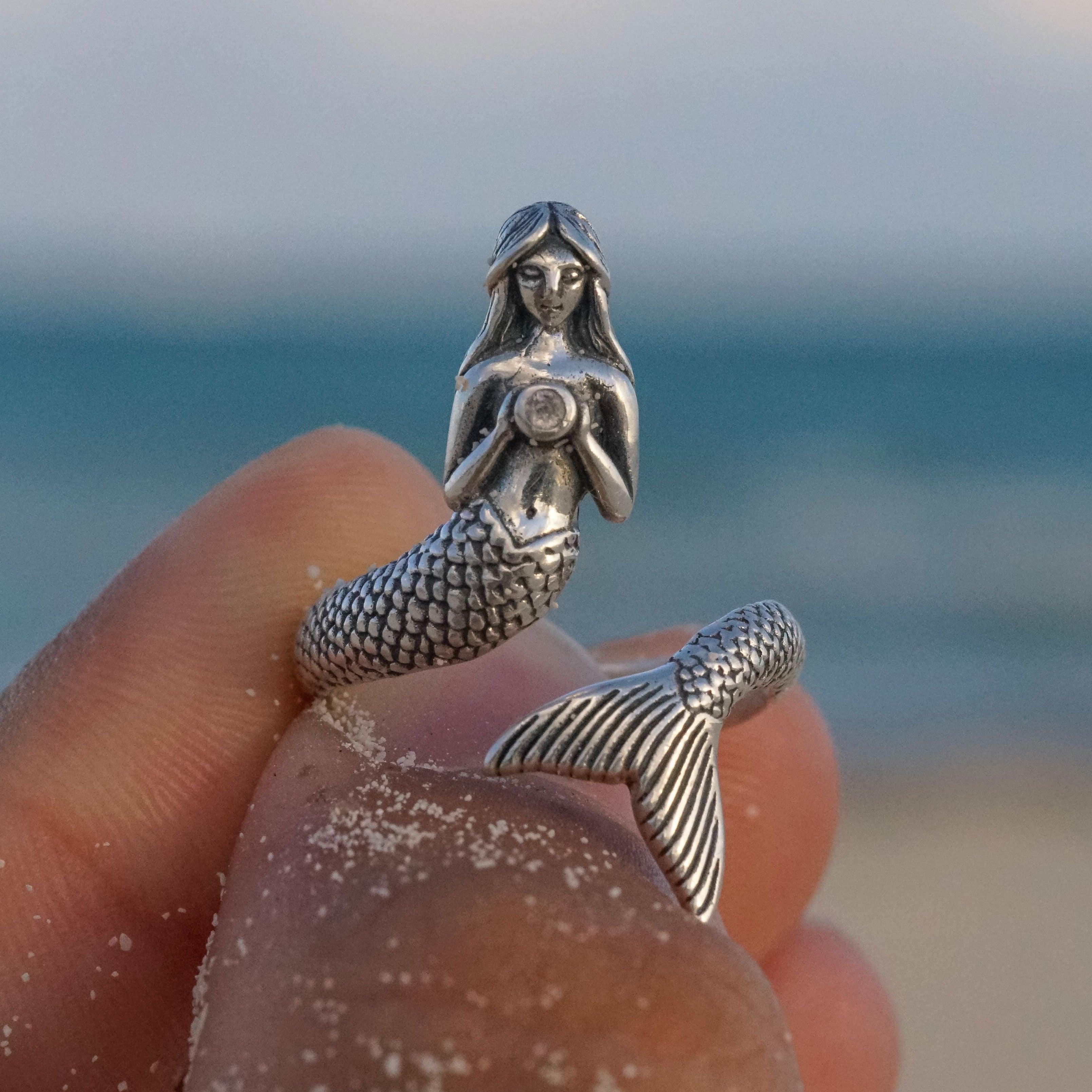 Mermaid Wrap Sterling Silver Ring TRI1328 - DiveSilver Jewelry