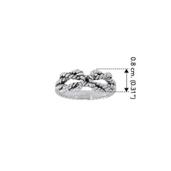 Rope Bend Knot Ring - DiveSilver Jewelry