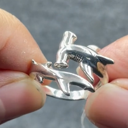 Hammerhead Shark Sterling Silver Ring TRI1614