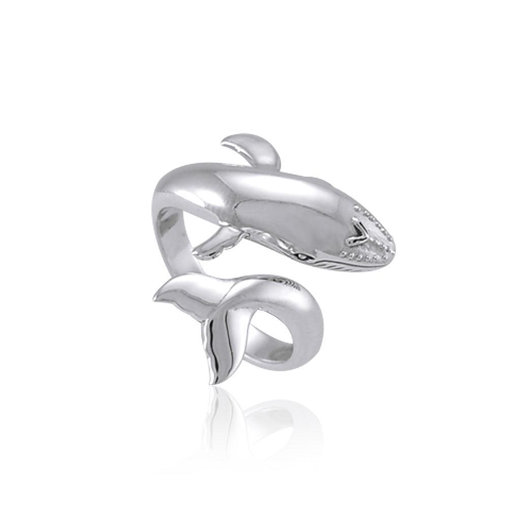 Graceful Mike Whale Sterling Silver Ring