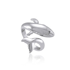 Graceful Mike Whale Sterling Silver Ring