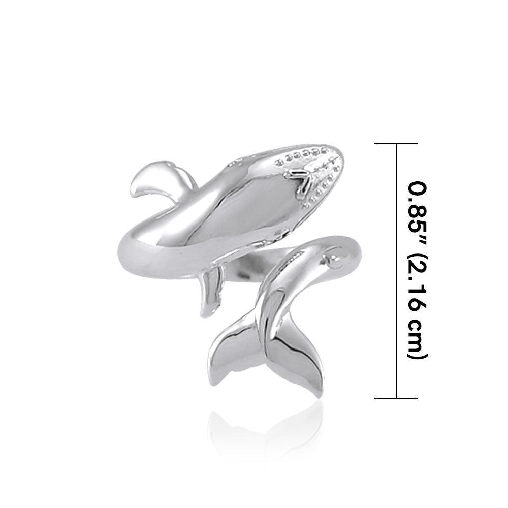 Graceful Mike Whale Sterling Silver Ring