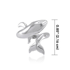 Graceful Mike Whale Sterling Silver Ring