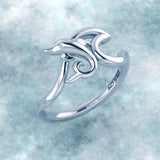 Dolphin with Wave Silver Ring TRI2431