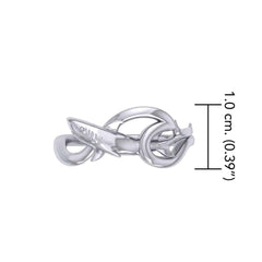 Shark with Wave Silver Ring TRI2435 - DiveSilver Jewelry