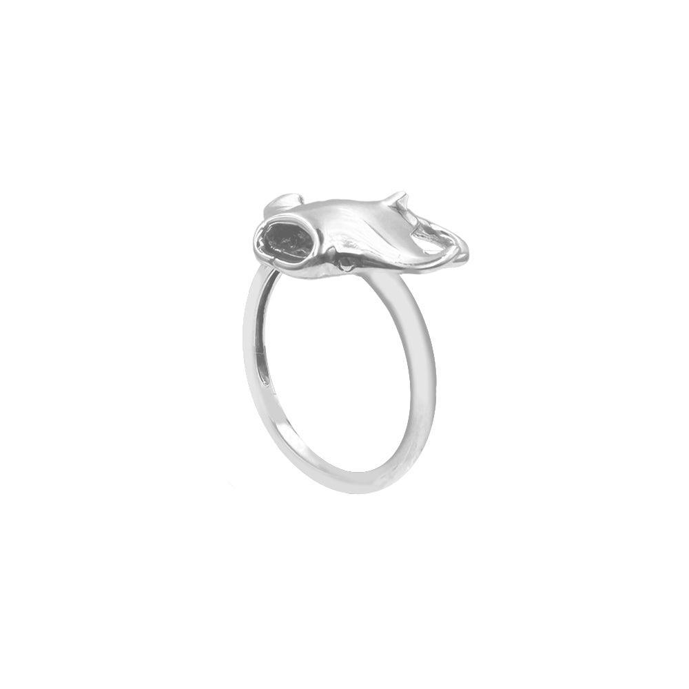 Single Manta Ray Sterling Silver Ring by DiveSilver - DiveSilver Jewelry