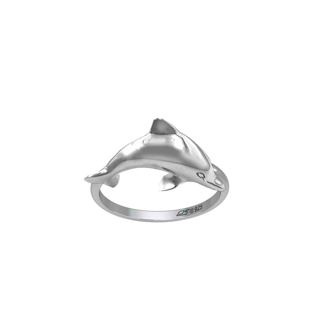 Jumping Dolphin Sterling Silver Ring by DiveSilver