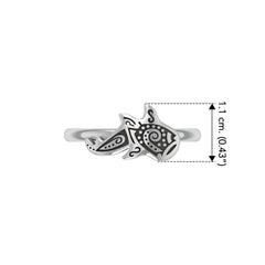 Aboriginal Whale Shark Sterling Silver Ring by DiveSilver